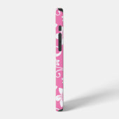 BLAUW HAWAÏ (BUBBELGUM ROZE) iPhone HOESJE (Linkerkant)