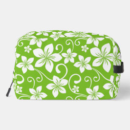 BLAUW HAWAI-PATROON IN LIME TOILETTASJE