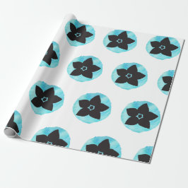 Blauw Hawaïaans ventilator Cadeaupapier