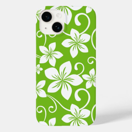 BLAUW HAWAII (LIMOEN) Hoesje-Mate iPhone CASE (Achterkant)