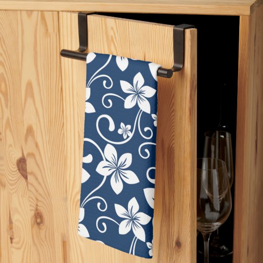 BLAUW HAWAII (NAVY BLUE) KITCHEN TOWEL THEEDOEK (Derde Gevouwen)