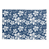 BLAUW HAWAII (NAVY BLUE) Pillowcase Kussensloop (Achterkant-Links)