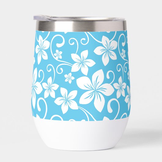 BLAUW HAWAII PATROON IN BLAUW (Rechts)