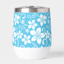 BLAUW HAWAII PATROON IN BLAUW