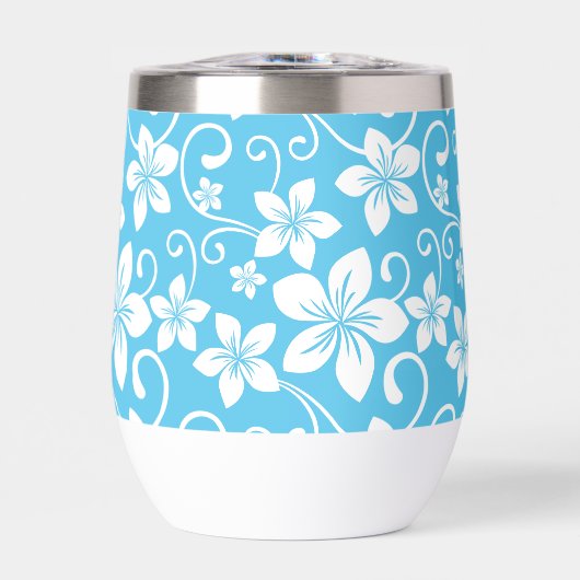 BLAUW HAWAII PATROON IN BLAUW (Voorkant)