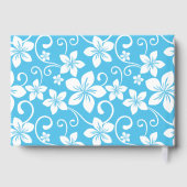 BLAUW HAWAII PATROON IN BLAUW GASTENBOEK (Achterkant)