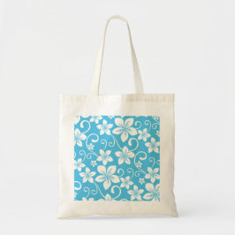 BLAUW HAWAII-PATROON IN BLAUW TOTE BAG