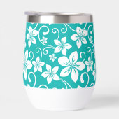 BLAUW HAWAII PATROON IN BLAUWGROEN (Rechts)