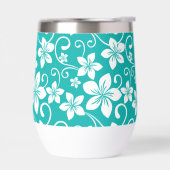 BLAUW HAWAII PATROON IN BLAUWGROEN (Links)