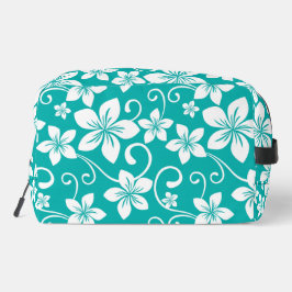 BLAUW HAWAII PATROON IN BLAUWGROEN DOPP KIT TOILETTASJE