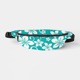 BLAUW HAWAII PATROON IN BLAUWGROEN HEUPTASJE