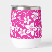 BLAUW HAWAII PATROON IN HEET ROZE (Rechts)