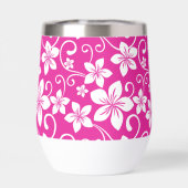 BLAUW HAWAII PATROON IN HEET ROZE (Achterkant)