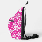 BLAUW HAWAIÏ PATROON IN HELDROZE SLING BAG (Rechts)