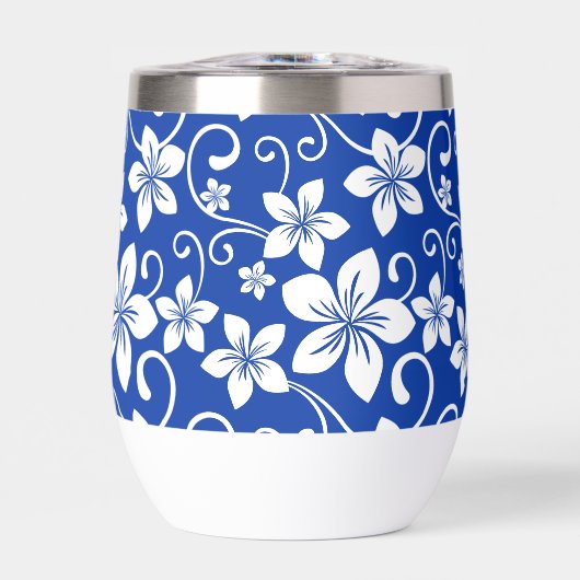 BLAUW HAWAII PATROON IN KONINKLIJK BLAUW (Voorkant)