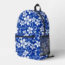 BLAUW HAWAII PATROON IN KONINKLIJK BLAUW