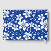 BLAUW HAWAII PATROON IN KONINKLIJK BLAUW GASTENBOEK (Achterkant)