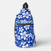BLAUW HAWAII PATROON IN KONINKLIJK BLAUW SLING BAG (Voorkant)