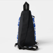 BLAUW HAWAII PATROON IN KONINKLIJK BLAUW SLING BAG (Achterkant)