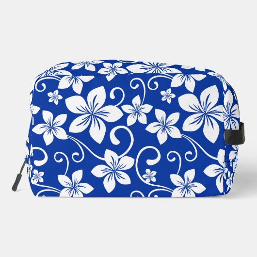 BLAUW HAWAII PATROON IN KONINKLIJK BLAUW TOILETTASJE (Achterkant)