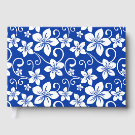 BLAUW HAWAII-PATROON IN KONINKLIJK BLUW GASTENBOEK