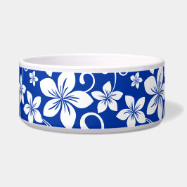 BLAUW HAWAII-PATROON IN KONINKLIJK BLUW VOERBAKJE