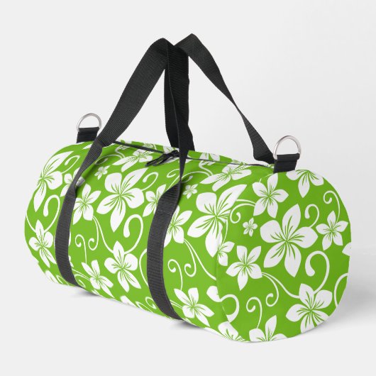 BLAUW HAWAII-PATROON IN LIME PLUNJEZAK (Linkerhoek)