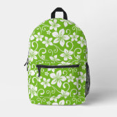 BLAUW HAWAII PATROON IN LIMOEN BEDRUKTE RUGZAK (Voorkant)