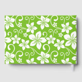 BLAUW HAWAII PATROON IN LIMOEN GASTENBOEK (Achterkant)