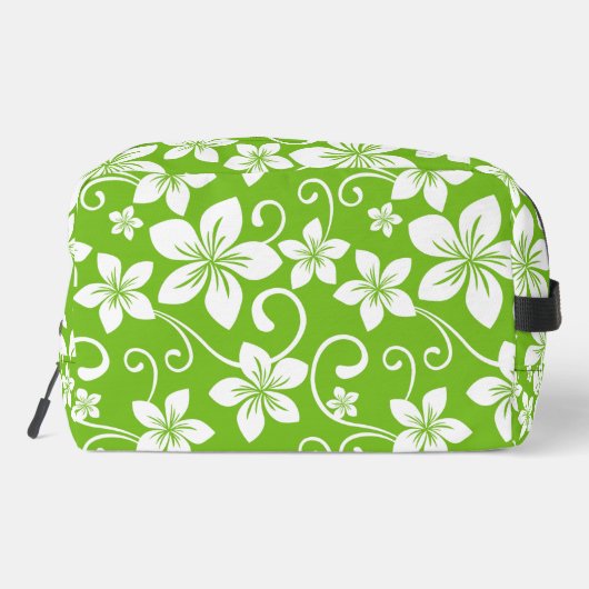 BLAUW HAWAII PATROON IN LIMOEN TOILETTASJE (Achterkant)