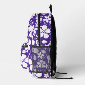 BLAUW HAWAII PATROON IN PAARS BEDRUKTE RUGZAK (Rechts)