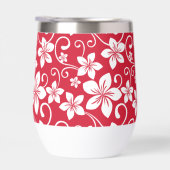 BLAUW HAWAII PATROON IN ROOD (Rechts)