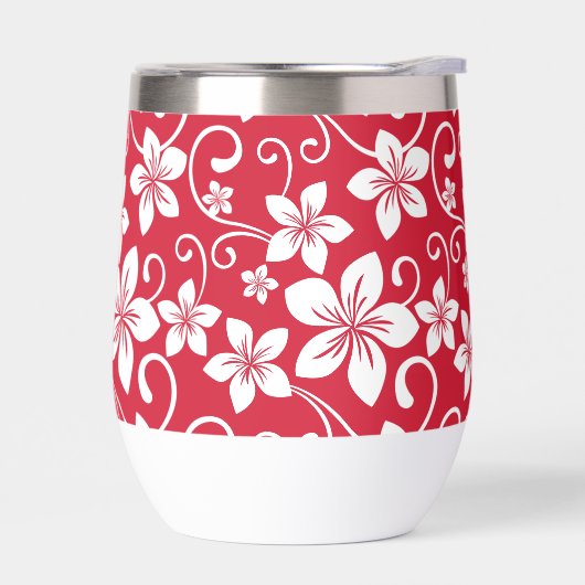 BLAUW HAWAII PATROON IN ROOD (Links)