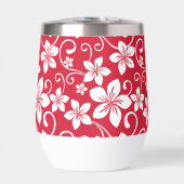 BLAUW HAWAII PATROON IN ROOD (Voorkant)