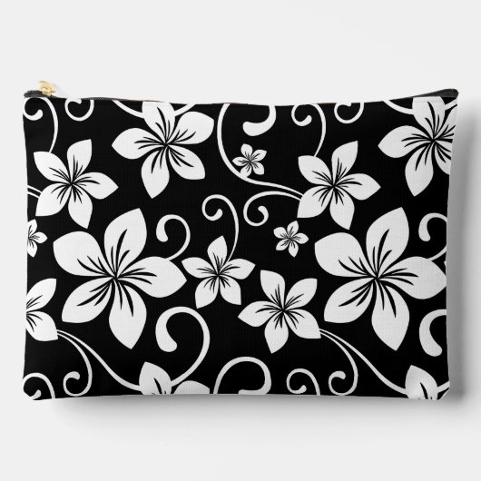 BLAUW HAWAII PATROON IN ZWART ETUI (Voorkant)