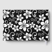 BLAUW HAWAII PATROON IN ZWART GASTENBOEK (Achterkant)