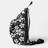 BLAUW HAWAII PATROON IN ZWART SLING BAG (Rechts)