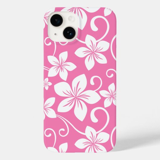 BLAUW HAWAII (PINK) Hoesje-Mate iPhone CASE (Achterkant)