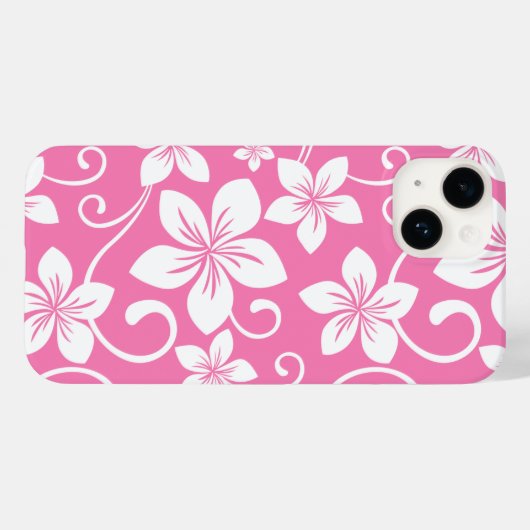 BLAUW HAWAII (PINK) Hoesje-Mate iPhone CASE (Achterkant (horizontaal))