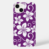 BLAUW HAWAII (PLUM) Hoesje-Mate iPhone CASE (Achterkant)