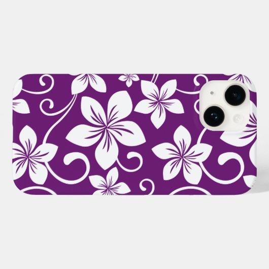 BLAUW HAWAII (PLUM) Hoesje-Mate iPhone CASE (Achterkant (horizontaal))