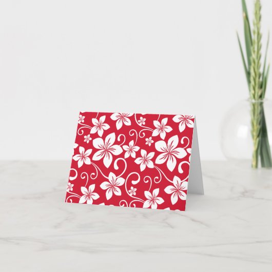 BLAUW HAWAII (RED) BEDANKKAART (Voorkant)