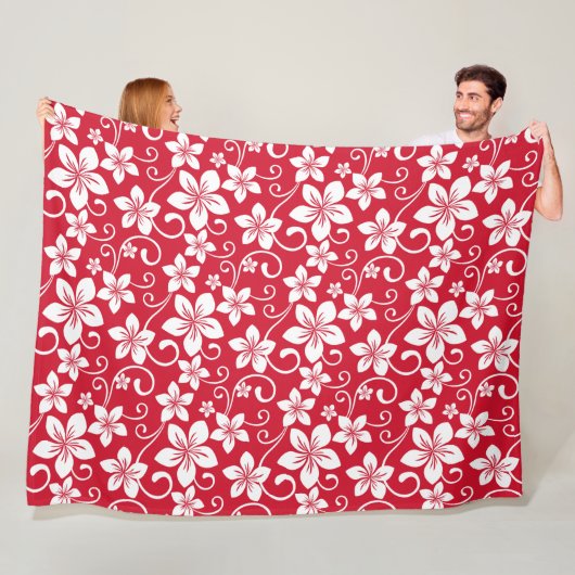 BLAUW HAWAII (RED) FLEECE DEKEN (In situ)