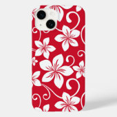 BLAUW HAWAII (RED) Hoesje-Mate iPhone CASE (Achterkant)