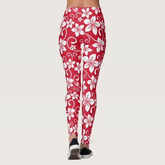 BLAUW HAWAII (RED) LEGGINGS (Achterkant)