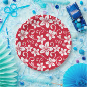 BLAUW HAWAII (RED) PAPIEREN BORDJE (Feest)