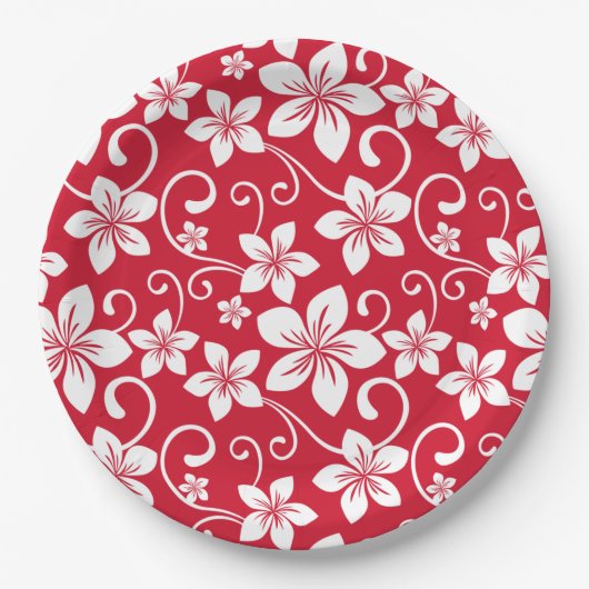 BLAUW HAWAII (RED) PAPIEREN BORDJE (Voorkant)