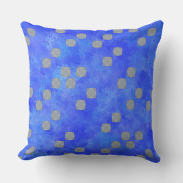 Blauw Hedendaags Polka Dots Patroon Buitenkussen