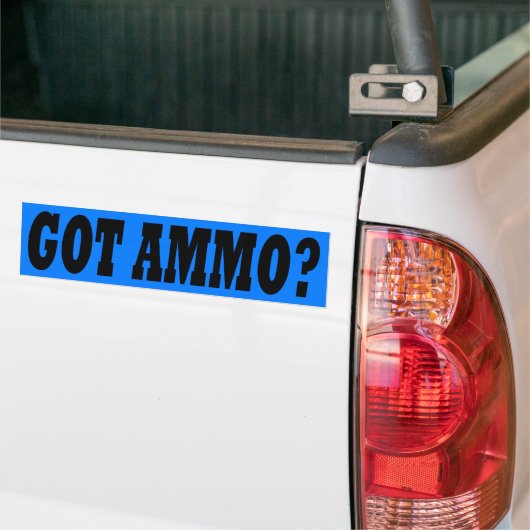 Blauw heeft ammo? bumpersticker (Op Truck)