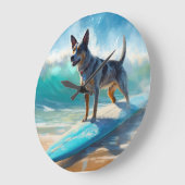 Blauw Heeler strand surfen schilderij Grote Klok (Hoek)